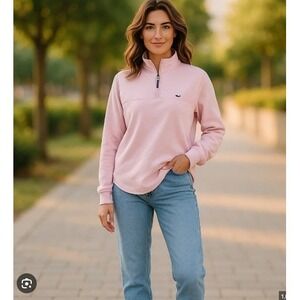 Women's Pink Quarter-Zip Pullover